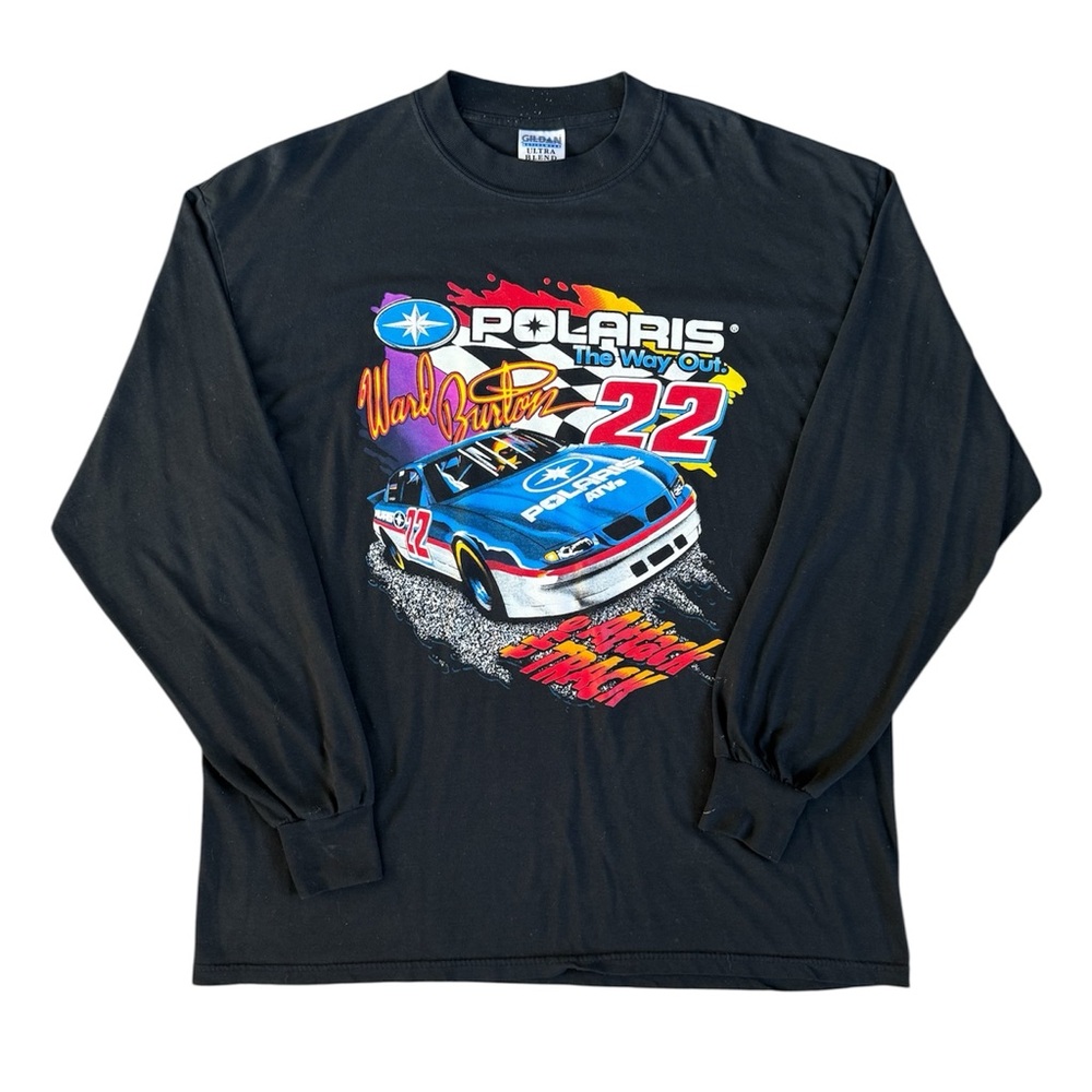 Vintage Wade Burton Polaris Racing L/S T-Shirt Attack The Track Men’s Size XL